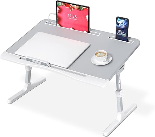 Miniatura 1 de Escritorio portátil para laptop escritorio ajustable de pie para computadora con alturas y ángulos para oficina en casa soporte para laptop para