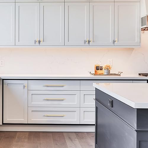 Vista 34 de Amerdeco Paquete de 10 tiradores de gabinete de cocina color negro mate de 3-3/4 pulgadas, accesorios para gabinetes, manijas de cocina, tiradores