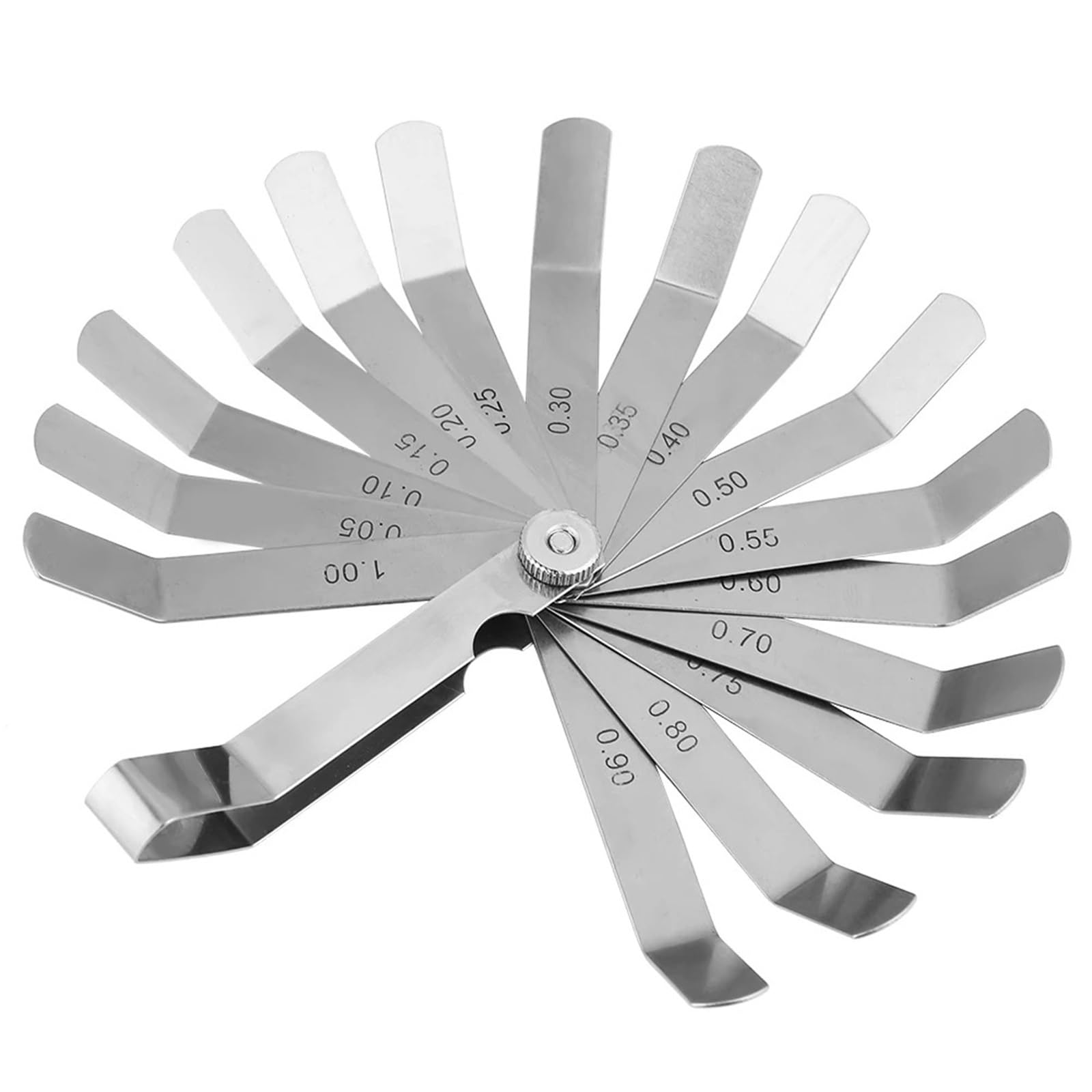 Ewsdsfs Gs10084 Curved Gauge Stainless Steel Feeler Ruler Welding Inspection Tool 0.05-1.00Mm Measuring