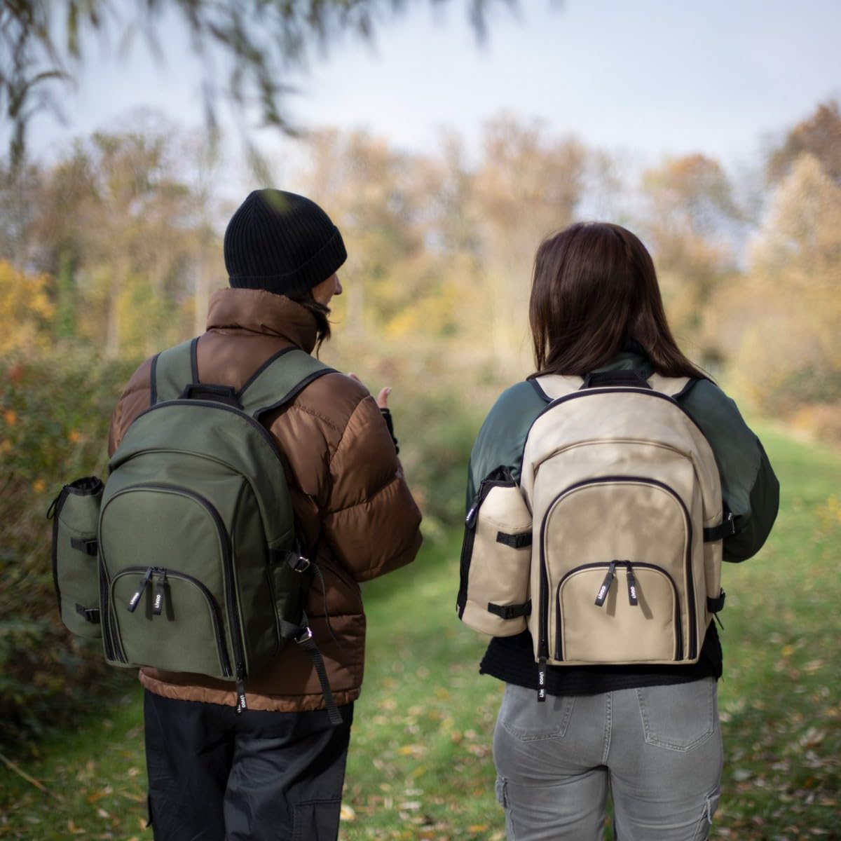 Livoo Picknick-Rucksack für 4 Personen SE970C – 11 l, 600D, 30 Zubehörteile, Creme, Cremefarben, Großartig