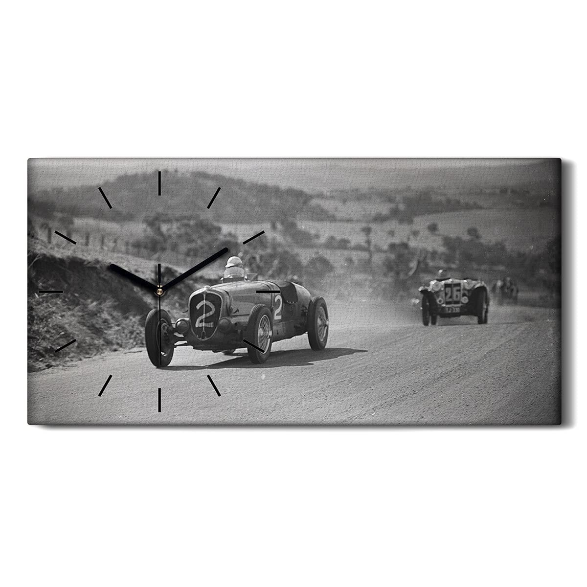 Horloge sur Toile 60x30cm Art Moderne Salon Tableaux Décoration Delahaye