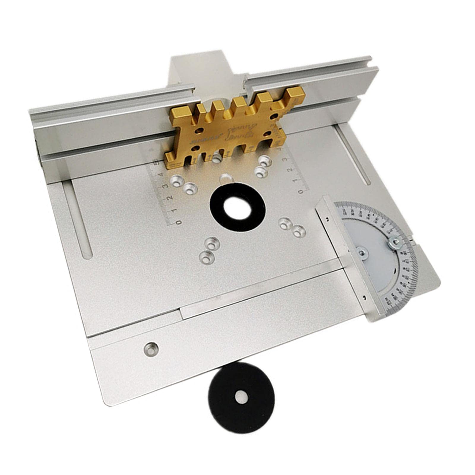 Aluminum Router Table Insert Plate for Trimming Machine Silver 4pcs Tools|Routers - Professional|Business & Industrial-image-1