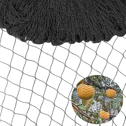 POYEE 25 x 50 FT Bird Netting for Garden Woven Mesh Garden Netting for Plants, Vegetable, Fruit Trees, Blueberry Bushes, Strawberries Against Birds, Deer, Squirrels and Other Animals Cover