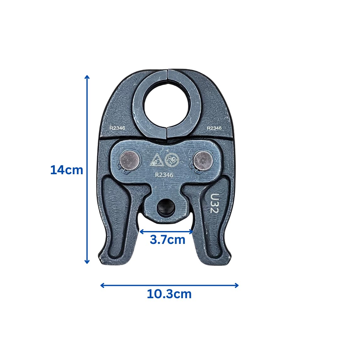 Wärmer System U Profile Jaw for Electric Pressing Crimping Tool for MLCP Pipe (U32), Black - Image 4