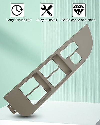 Miniatura 6 de HUQUZN Cubierta de bisel para interruptor de ventana de puerta lateral izquierda delantera para Toyota Corolla CE LE S 1998-2002, placa de ajuste de