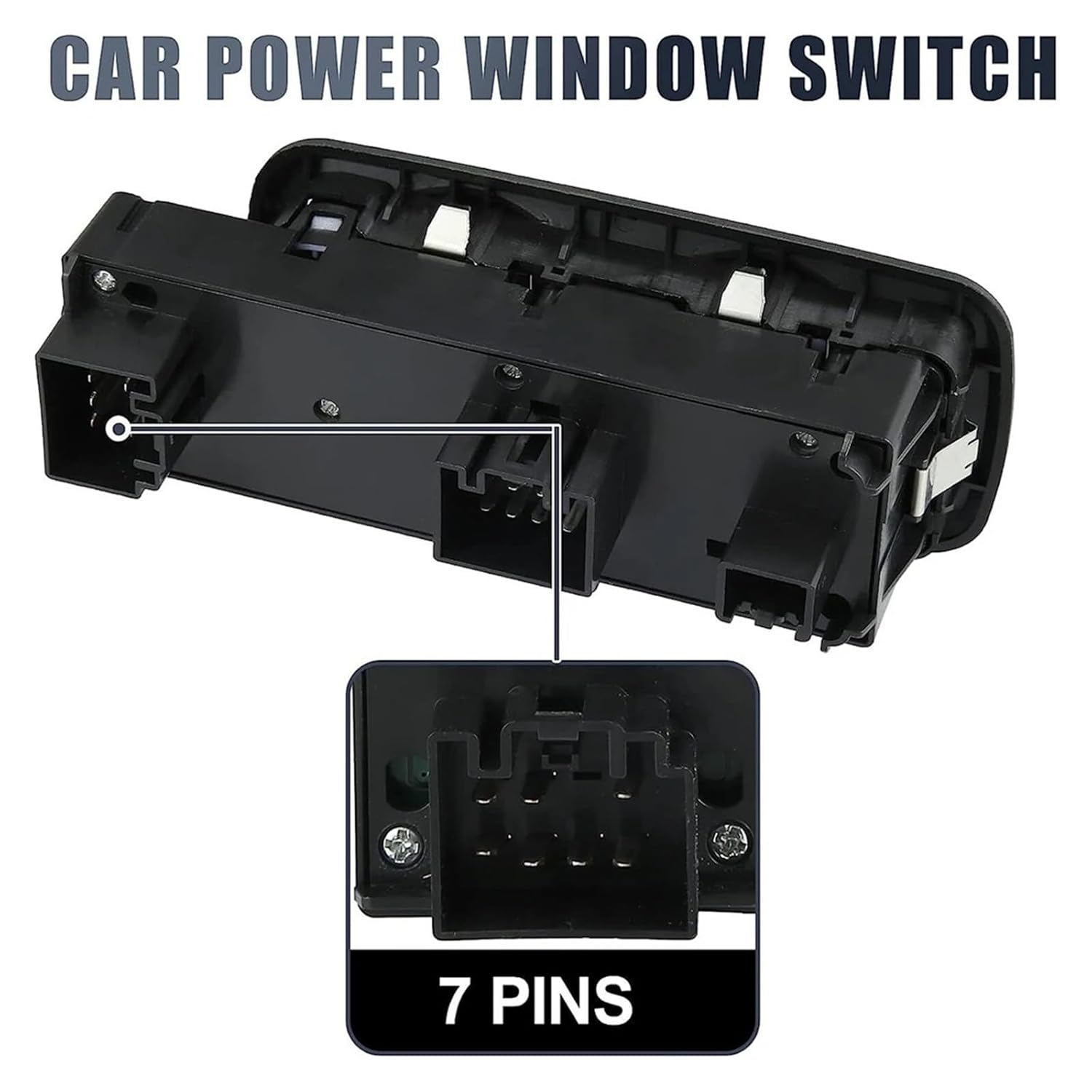 Car ​Power Window Control Switch Button 8A6T-14A132-CC Compatible with Fiesta 2011-2013 Left Front Driver Side Door Lock Button Key