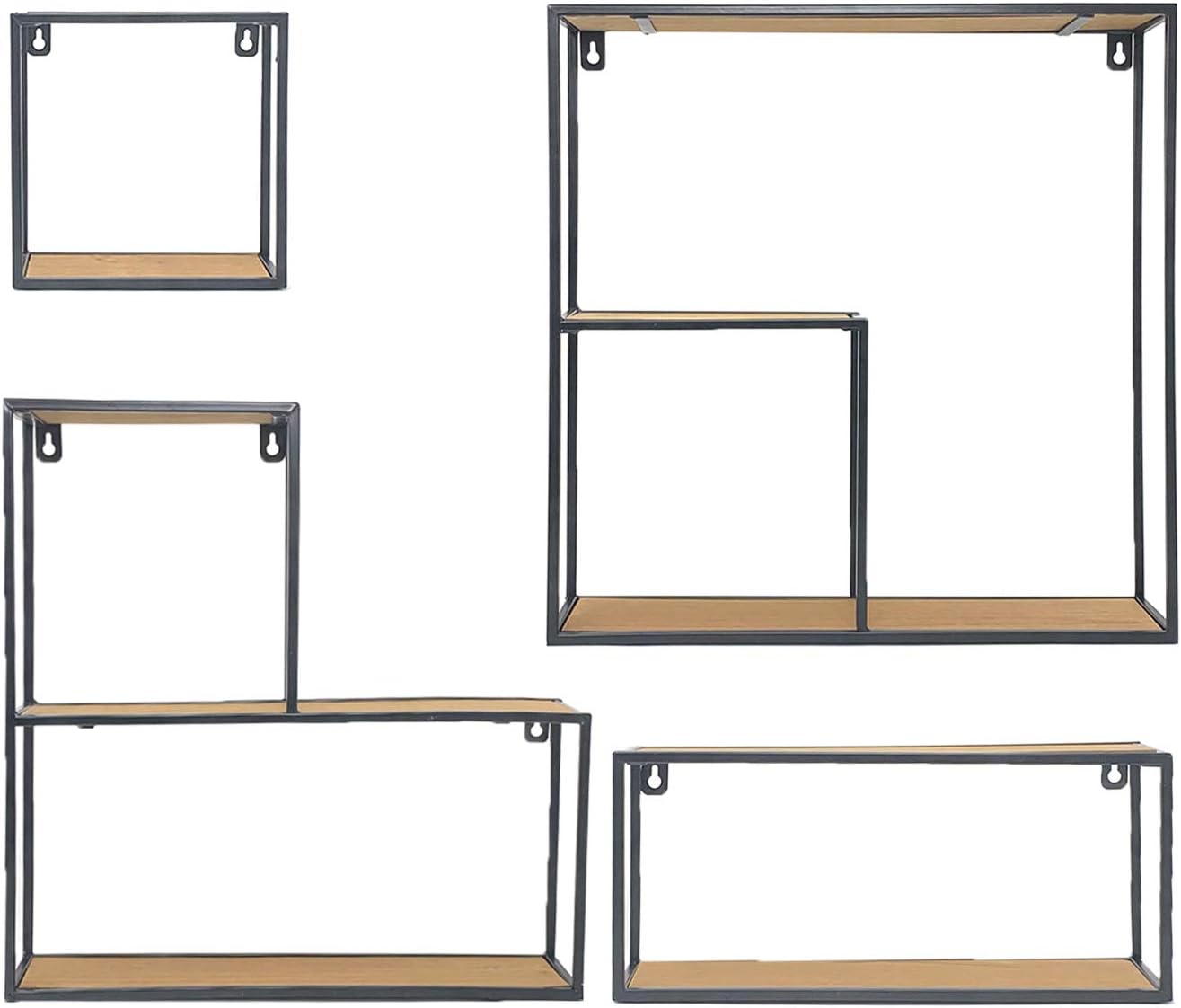 Blасk Frіdау - 80% оƒƒ Allgala 4-PC Set Wall Mount Creativity Black Metal Frame Wood Finish Floating Shelves Prоmо 40% оƒƒ Allgala 4-PC Set Wall Mount Creativity Black Metal Frame Wood Finish Floating Shelves