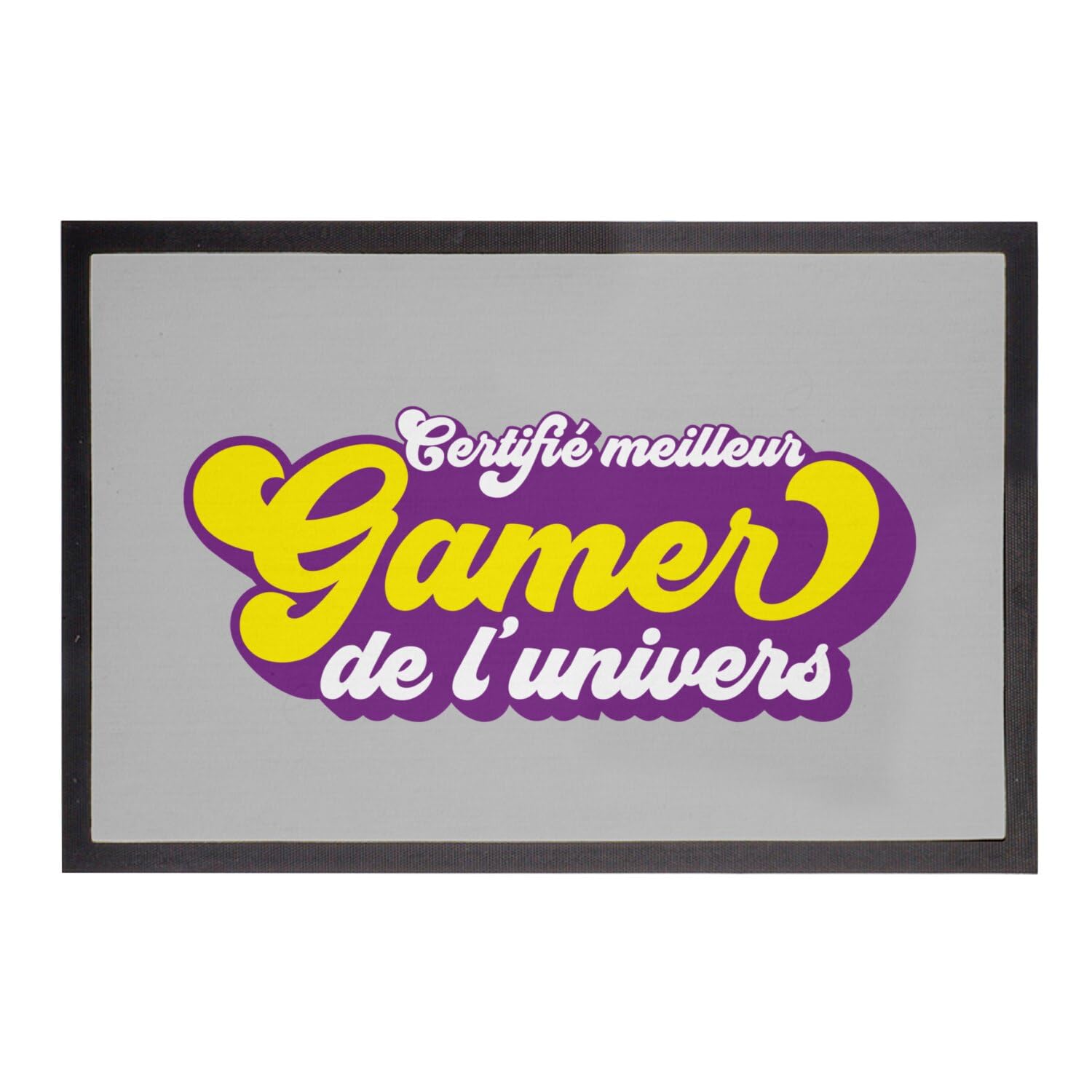 Paillasson Retro Gaming Gris Tapis Entrée Jeux Vidéo 75x50