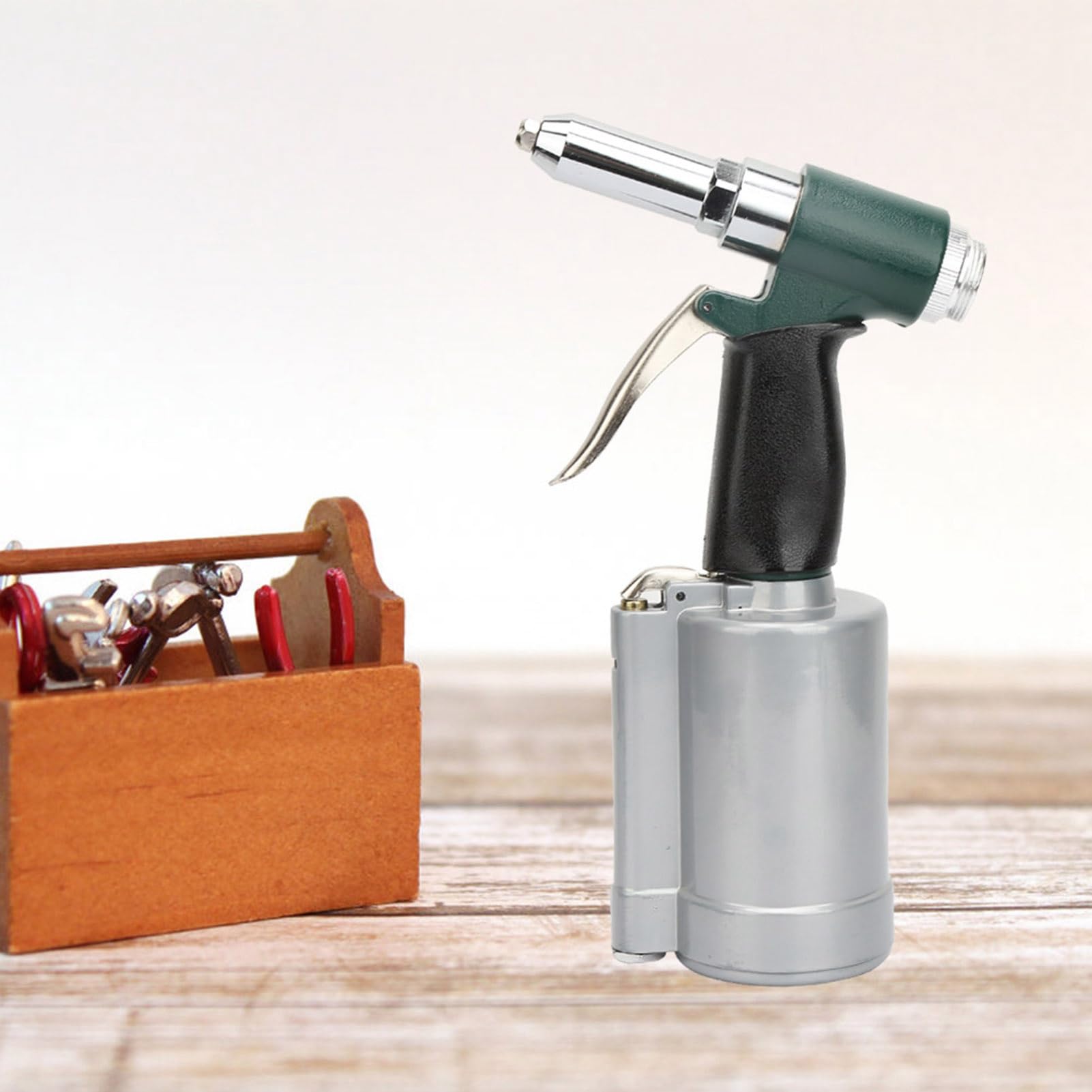 Kit Pistola per Rivettatrice Ad Aria Durevole Strumento per Rivetti Pneumatici Ad Alta velocità per la Costruzione di Ponti e Industrie Petrolchimiche 2,4-4,8 Mm
