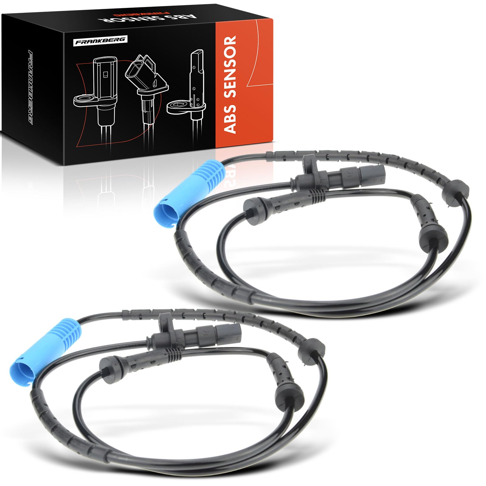 Frankberg 2x Sensor de velocidad de ruedas Sensor ABS Compatible con Serie 5 Touring E39 520i 520d 523i 525i 525d 525tds 528i 530d 530i 540i 1999-2004 Replace# 34521165536,34526756377