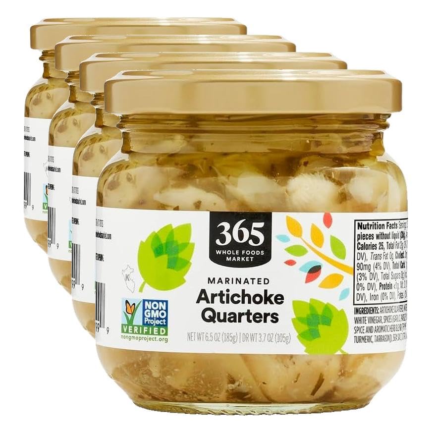Image of 365 by Whole Foods Market, Marinated Artichoke Quarters, 6.5 oz (Pack of 4)