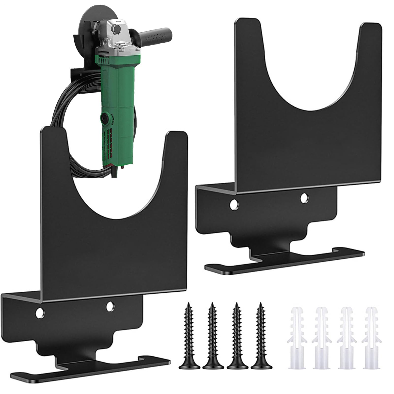 2 Angle Grinder Holder - Wall Mount Stand Peg Board Tool, Wall Clamp Bracket, Small Grinder Tool for Jack Stand, 5inch Angle Tools, Polishers