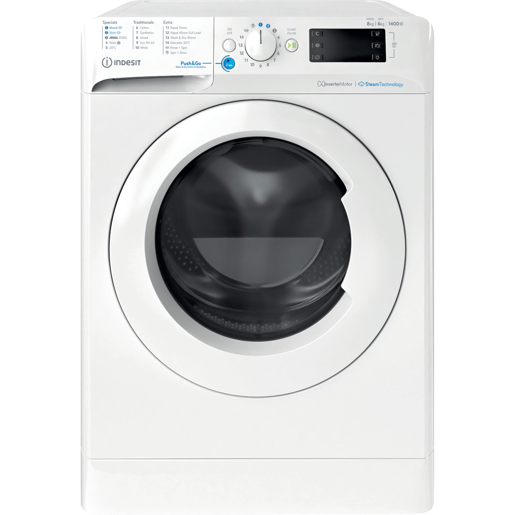 Indesit White Bde 86436 Wv Uk Washer Dryer
