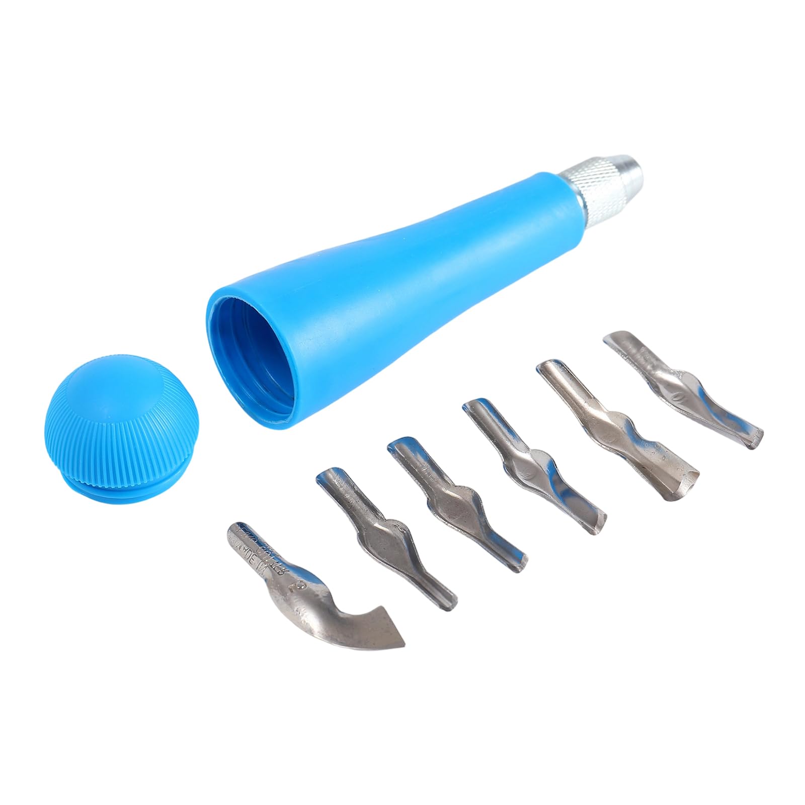Pxzh Blue Steel And Abs Craft Engraving Tool Set With Comfortable Grip For Detailed Carving Professional Printmaking And Diyer Art Engraving Equipment Set
