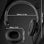 One Casque d'oreille avec Microphone pour PS5, PS4, Joso Casque d'oreille simple filaire pour Xbox, Switch, PC, iPad, Mac, tablette et téléphone avec 3.5mm Jack, Chat, Bureau Business, Coach, Gaming, Remote Work