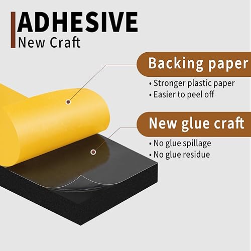 Miniatura 3 de Yotache Weather Stripping Door Seal Strip 12" x 14", 2 Rolls x 13Ft, New Adhesive Foam Insulation Tape for Door Frames, Windows, Total 26Ft