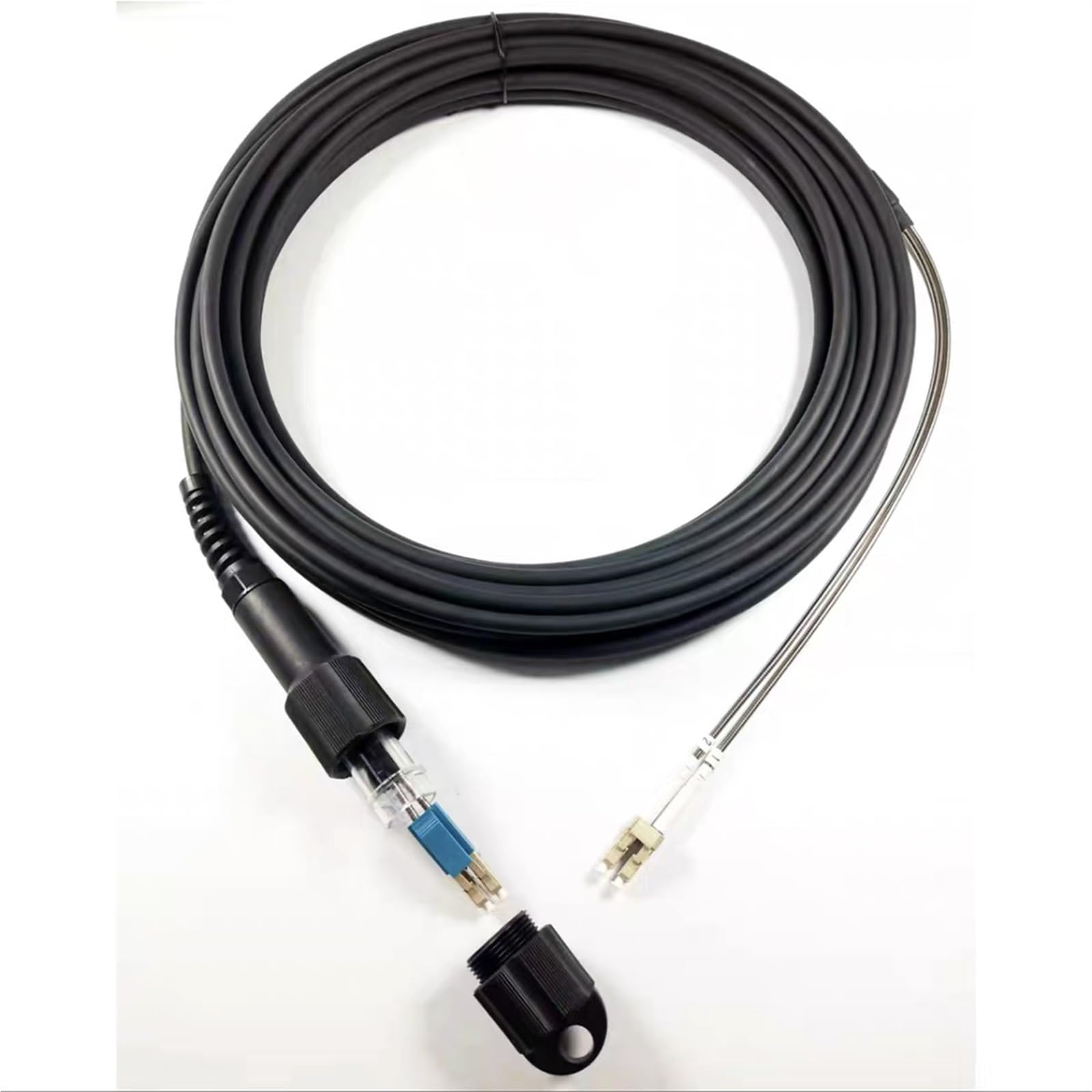 Światłowodowy kabel krosowy PDLC 2C OM4 Outdoor 7.0mm 2-rdzeniowy (20 m 2 szt., PDLC-LC)