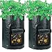 Amgate 2-Pack Garden Potato Grow Bag Vegetables Planter Tub with Access Flap for Harvesting ~ Eco-Friendly Waterproof Pe (2)