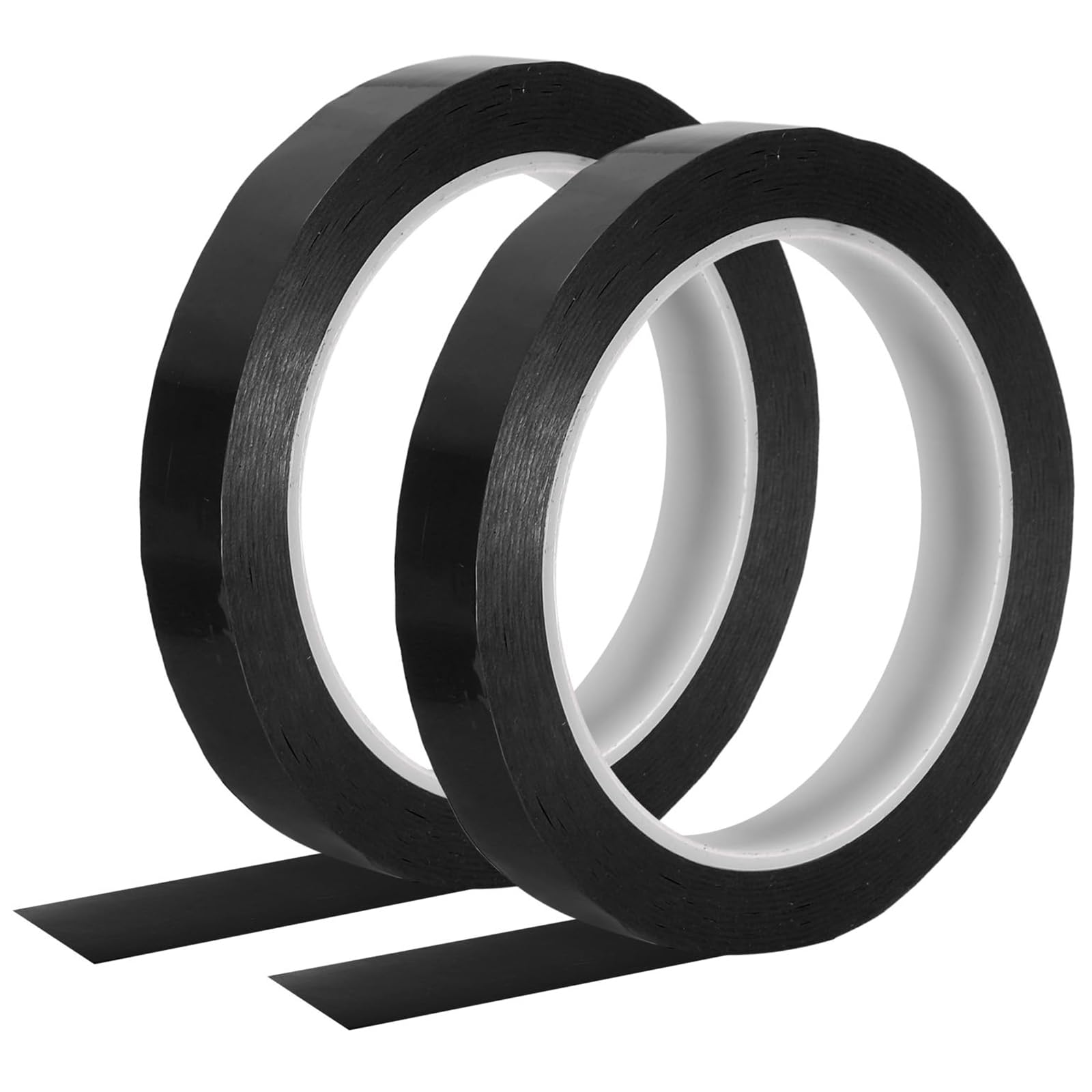 TOP-VIGOR Whiteboard Tape 15mm 5/8", 2 Thin Self Adhesive Marking Tape for White Board Grid Lines Charts DIY Crafts and Classroom Accessories, Black