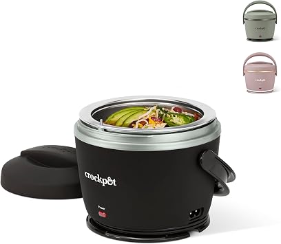 Crock-Pot Electric Lunch Box, Portable Food Warmer for On-the-Go, 20-Ounce 591 mL, Black Licorice