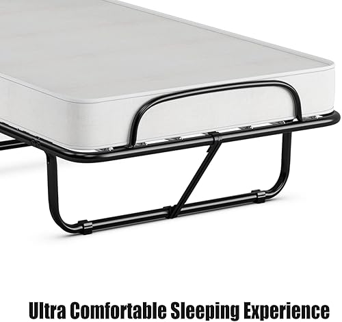 Miniatura 8 de Hysache - Cama plegable plegable con colchón de espuma viscoelástica de 4 pulgadas, cama plegable portátil para habitación de repuesto y oficina, 4