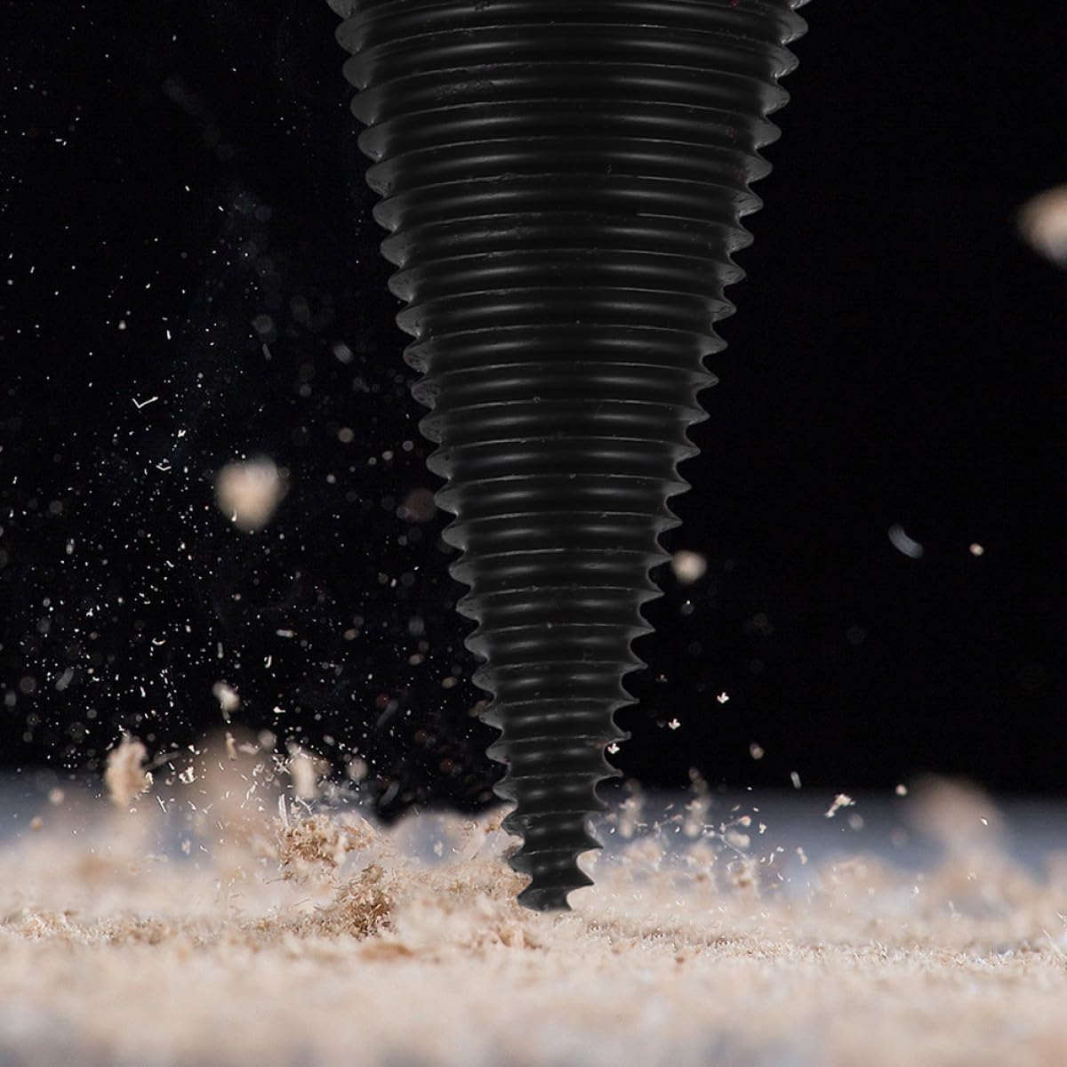Vaguelly Foret à Fendre le Bois Outil Robuste en Acier Noir 32mm pour Travailler le Bois Réduit les Erreurs et Prévient le Glissement pour Fendeuse de Bûches Électrique