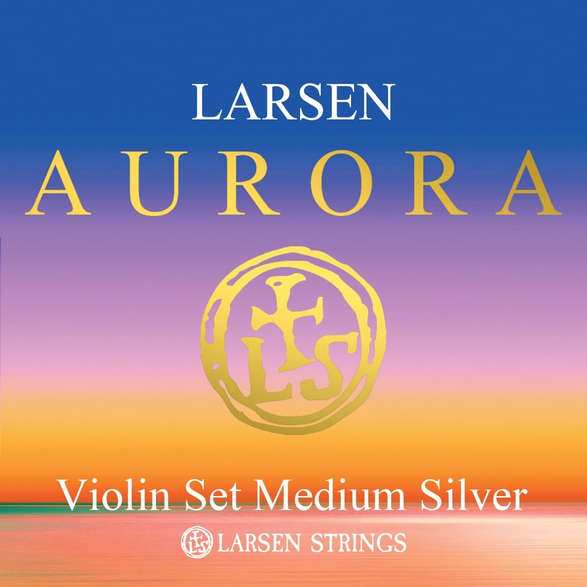 Aurora violin strings set 4/4 with D silver medium