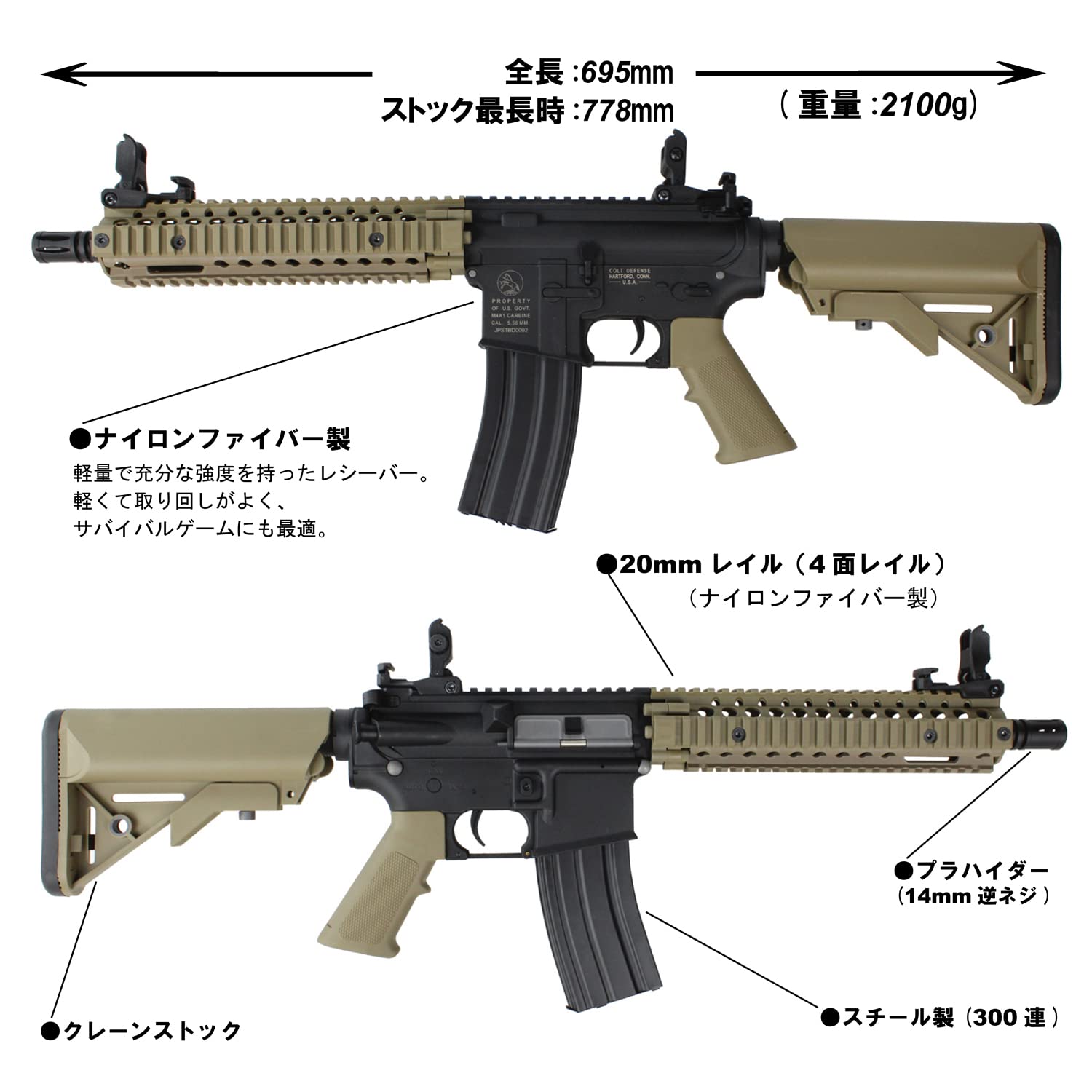 Amazon.co.jp: S&T Mk18 Mod.1 スポーツライン G3電動ガン DE