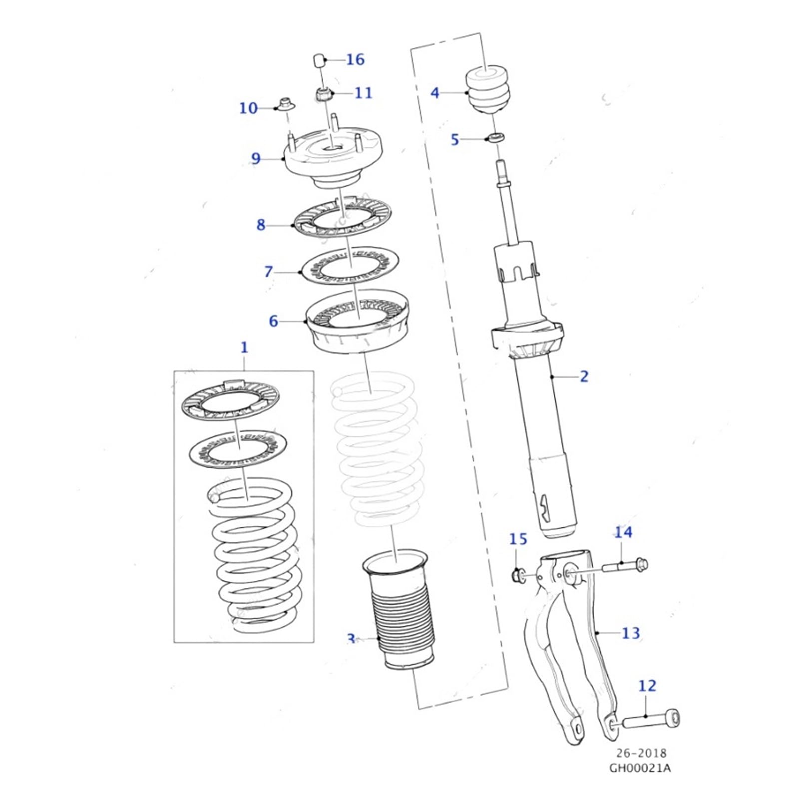 Amazon.co.jp: Shock absorbers and support rods フロント