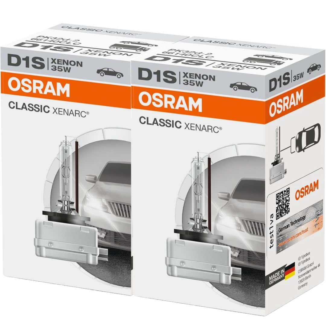 2x OSRAM Xenarc Xenon Brenner D1S CLASSIC 85V 35W PK32d-2 66140CLC