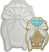 Vista 19 de Flycalf Cortadores de galletas de boda con mango de émbolo para dama de honor, despedida de soltera, vacaciones, ácido poliláctico para hornear