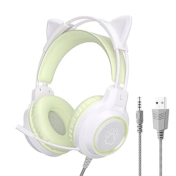 Amazon.co.jp: ヘッドホン 猫耳ヘッドホン ゲーミングヘッド