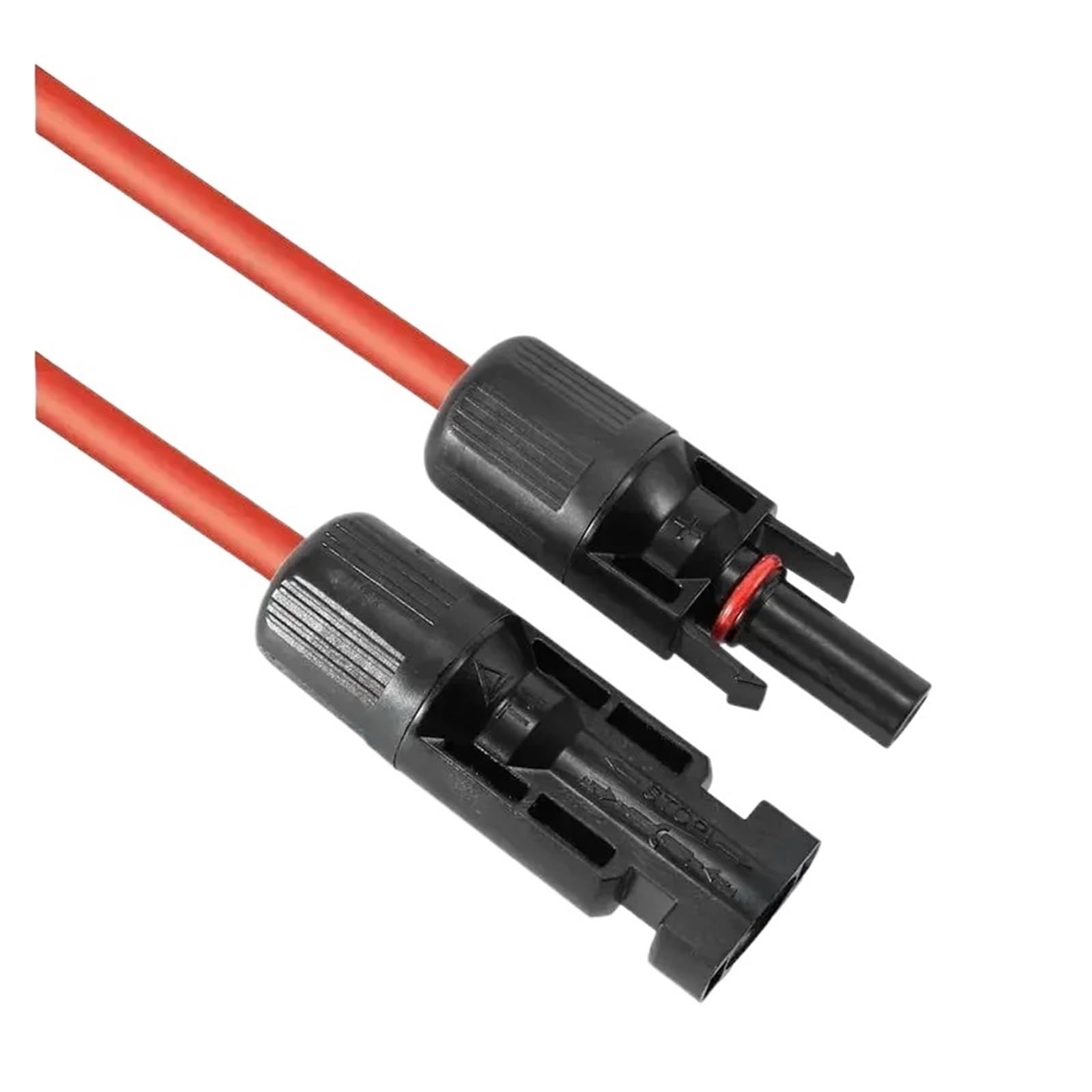 Wtyczka i gniazda z kablem, kabel solarny, czerwony, czarny, kabel elektryczny 1/2/3/4/5 m 10 12 14 AWG kabel przyłączeniowy do instalacji fotowoltaicznych na zewnątrz (2 m, 2,5 mm2-14AWG)