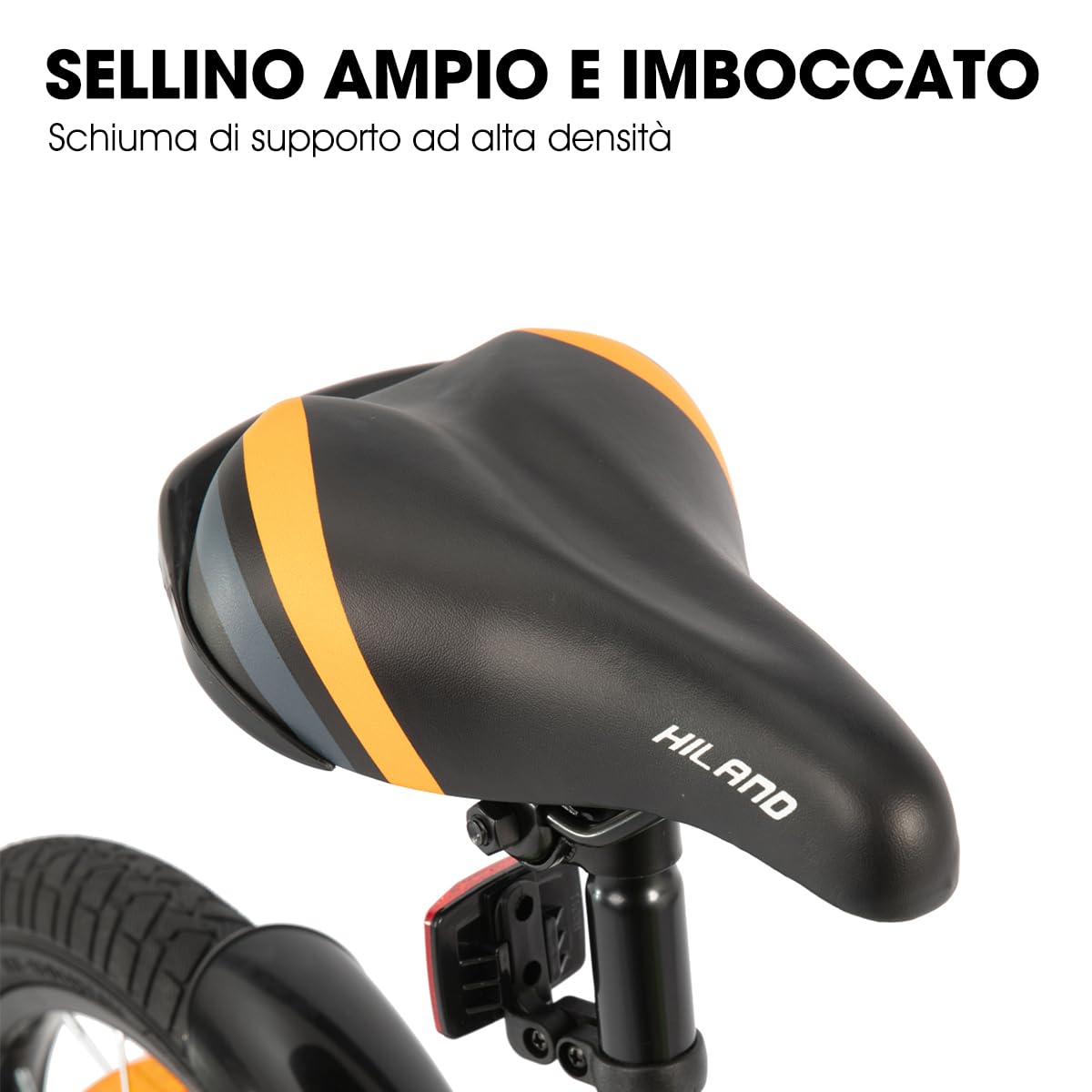 HILAND Hawk Bicicletta Bambino/Bambina 20" 6–10 Anni, Bicicletta per Bambini con Cavalletto e Freno a Mano, Nero & Verde/Blu/Nero & Arancio/Verde