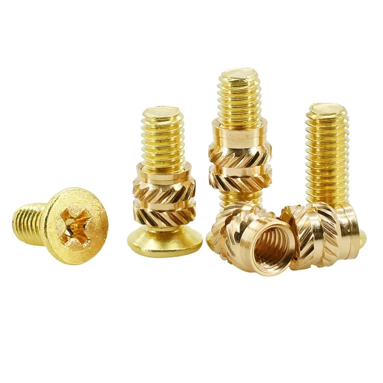 Juego de tuercas inserción latón M2 .5 M3 M4 M5, tornillos avellanados, pernos, kit surtido, rosca moleteada termofusible, tuerca inyección calor, perno Juego de Tornillos y Tuercas(M3B 420Pcs)