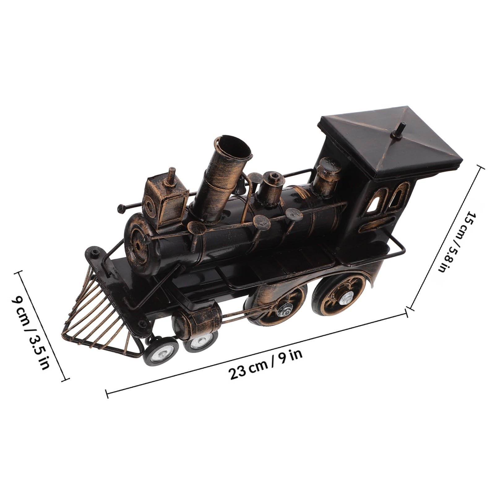 Maqueta de Locomotora Vintage de Aleación, Simulación Artesanal para Hogar