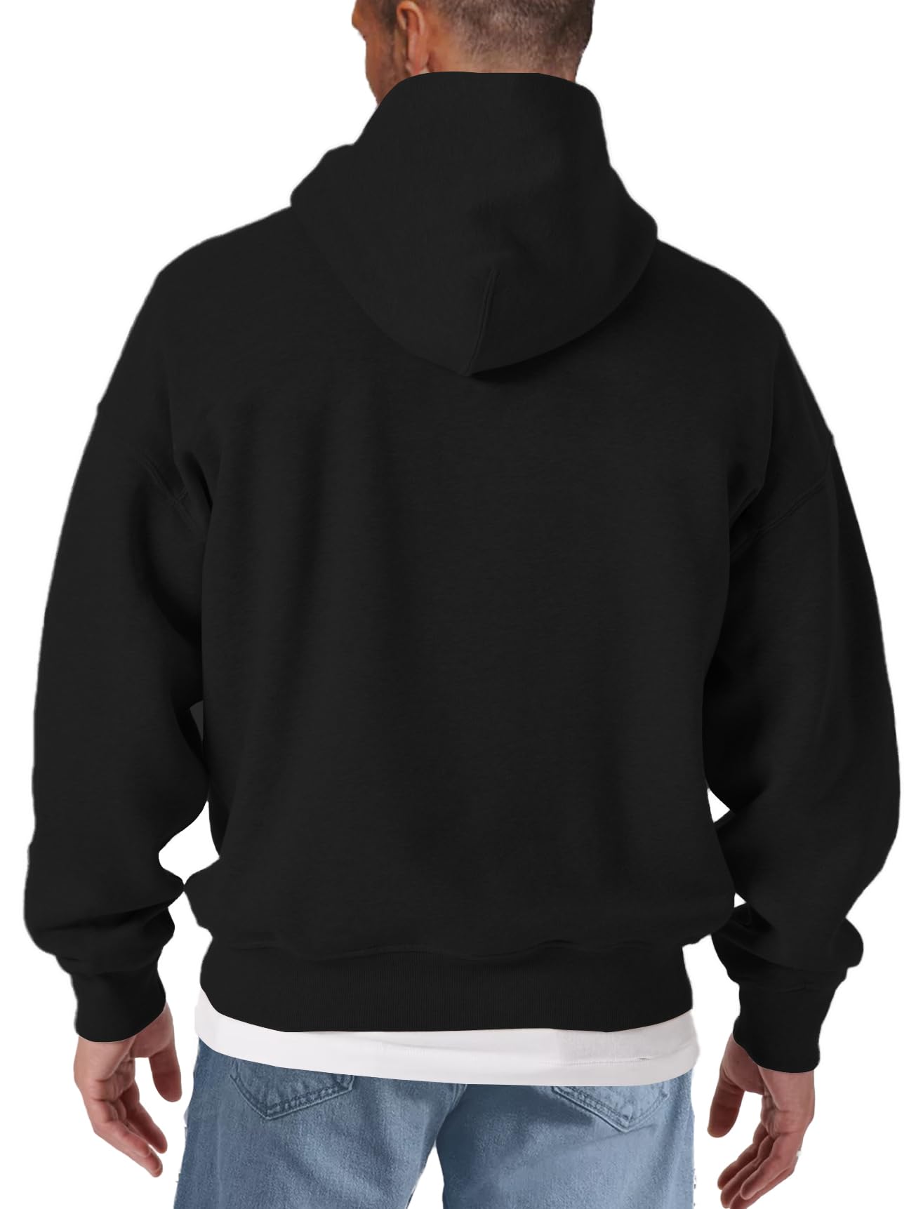 MAKAYA bluza z kapturem męska z motywem kaktusa vintage boho styl luźny hoodie
