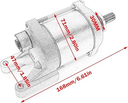 Miniatura 6 de Motor de arranque de arranque 44C-H1890-10 compatible con Yamaha XTZ250 Tenere XTZ 250 Lander YS250 FAZER250 Blueflex Fazer 250