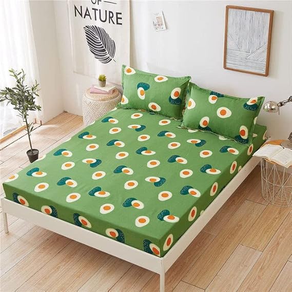 RIDAEX Flat Sheet with Pillowcase, Floral Printed Bedding, Queen