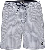  Phil & Co. Berlin Short de bain classique pour homme, Rayures blanches marines, M