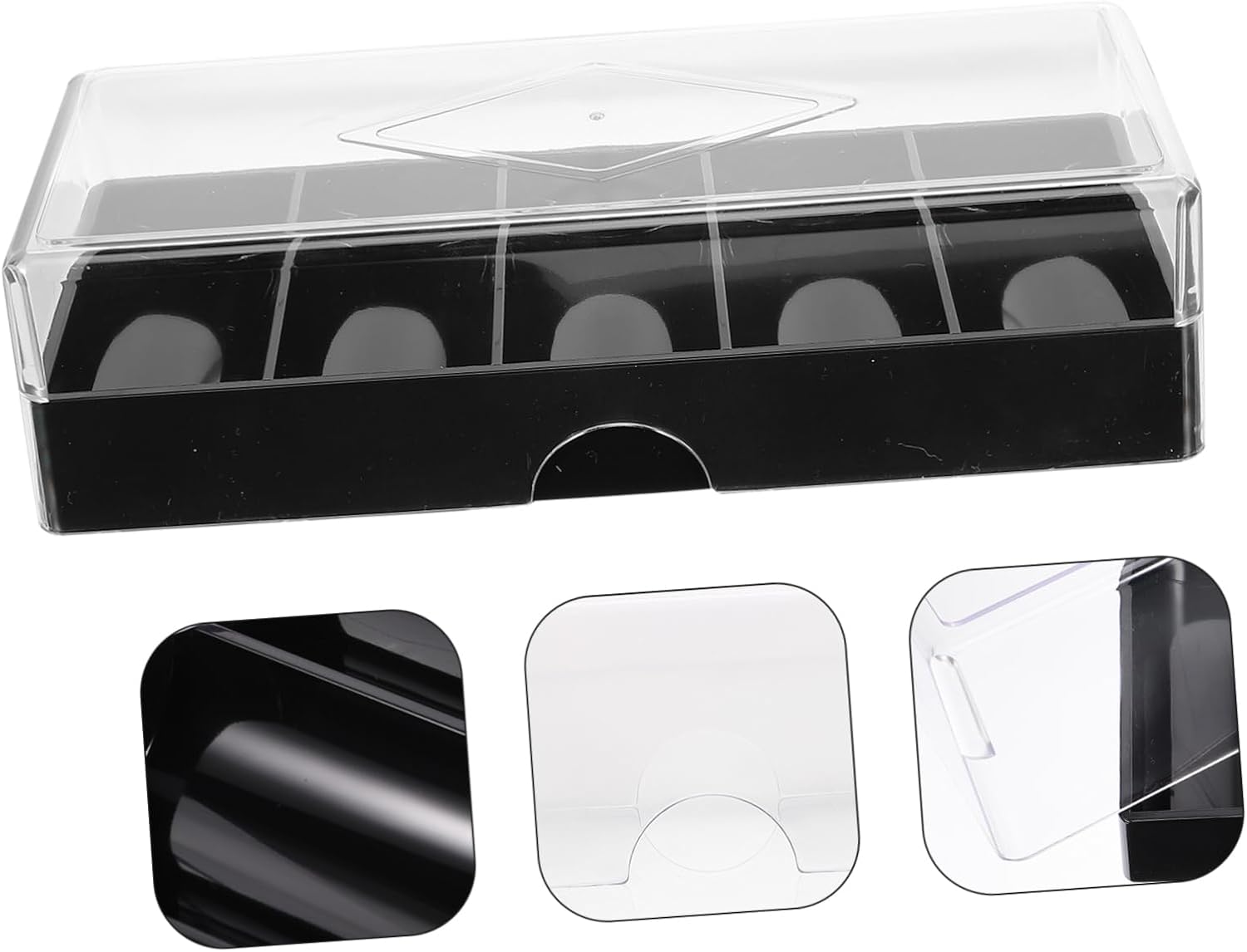 BESPORTBLE Professional Poker Chip Holder Multi-function Acrylic Chip Box Portable Poker Case Storage