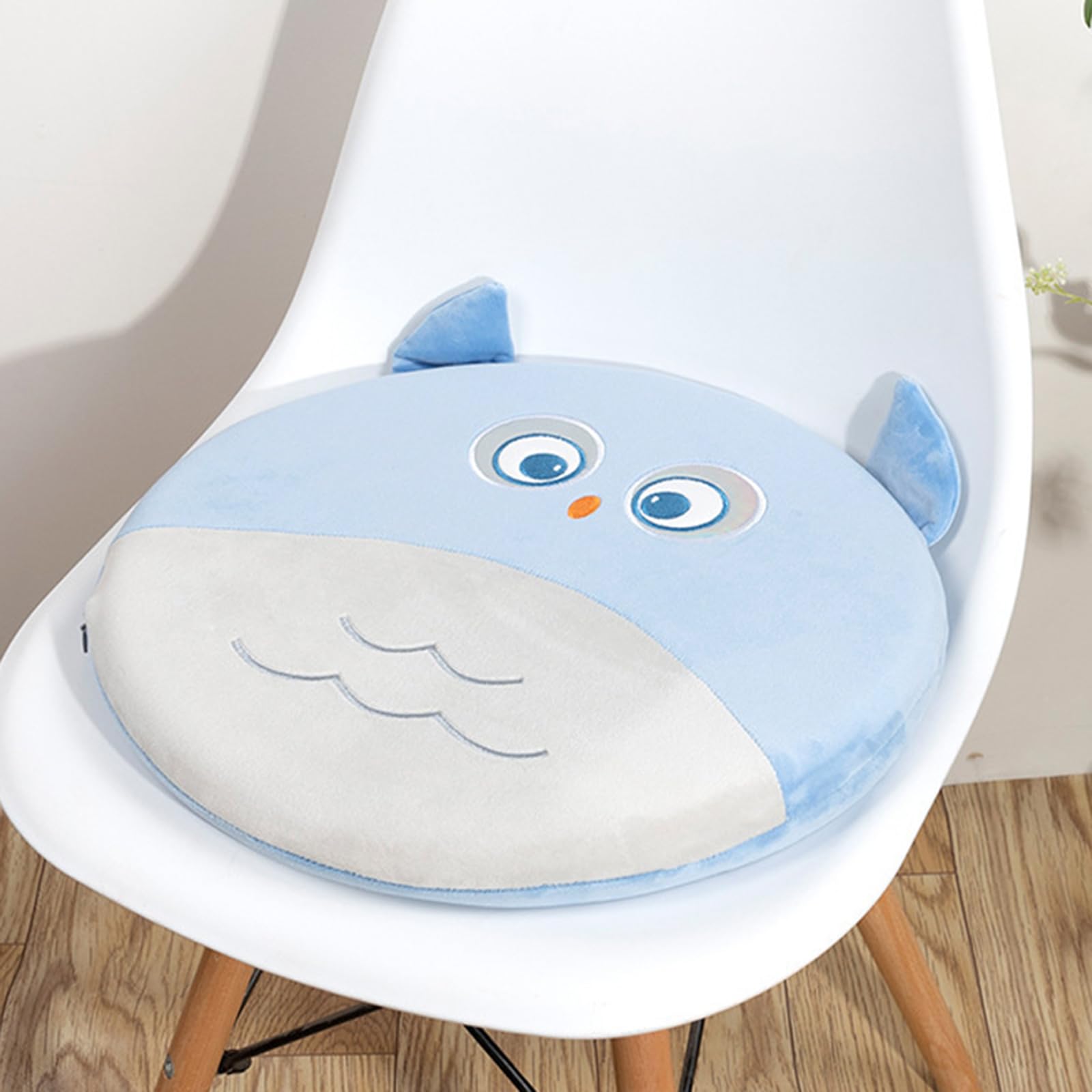 Coussin de chaise rond enfant chouette soulageant l'assise prolongée 40cm
