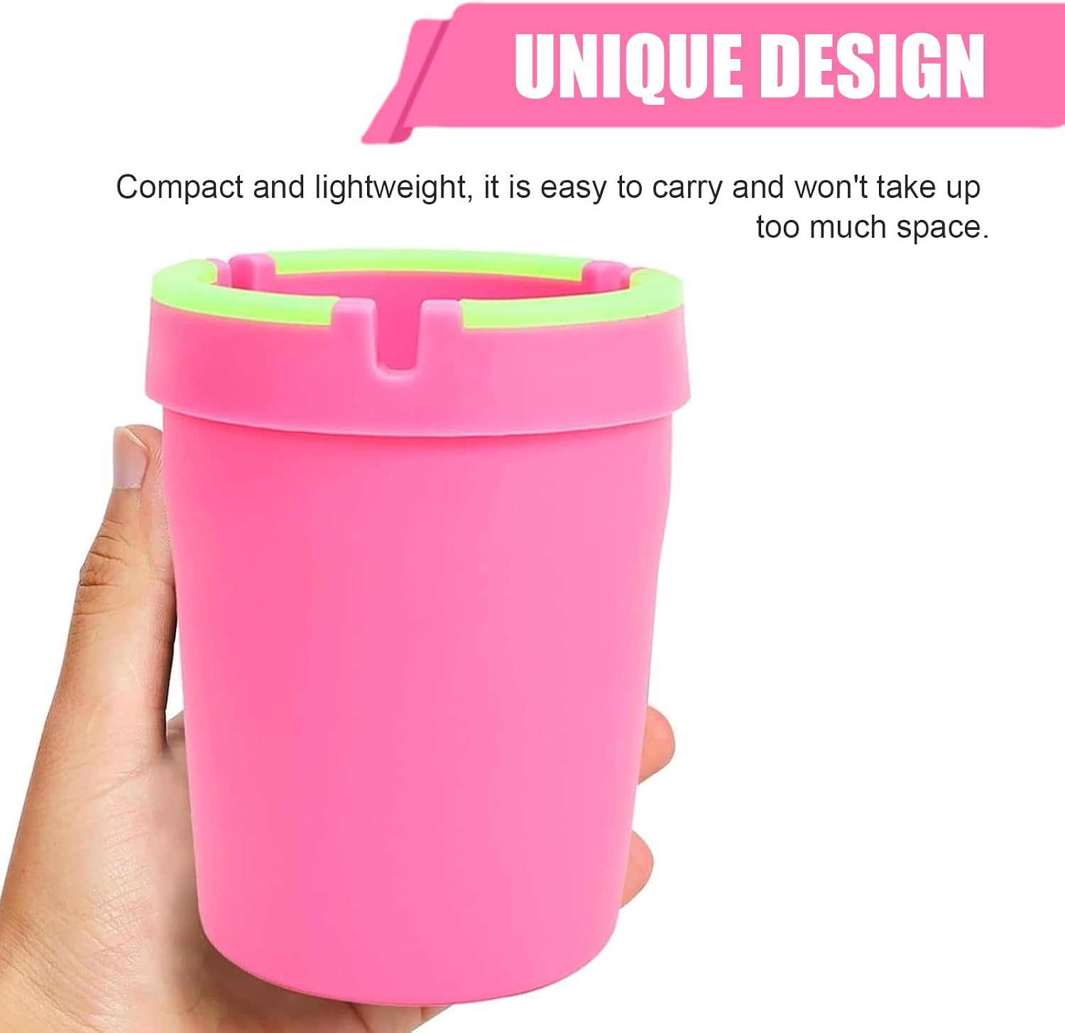 2PCS Car Ashtray, Portable Car Smokeless Ashtray, Glow in the Dark Butt Bucket Ashtray Cigarette with Lid Smell Proof, Self-Extinguishing Ash Holder Organizer, Vehicle Cigarette Trash Can