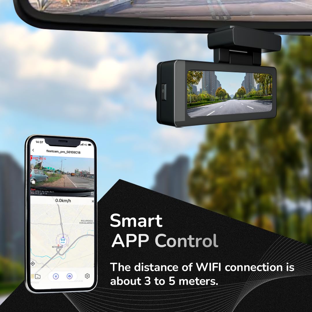Fleettrack Car DashCam with GPS & WiFi | Night Vision | Voice Control | Parking Mode | Supports up to 128GB (Pro Hardwire (4K + 1080P + GPS Logger)) 4
