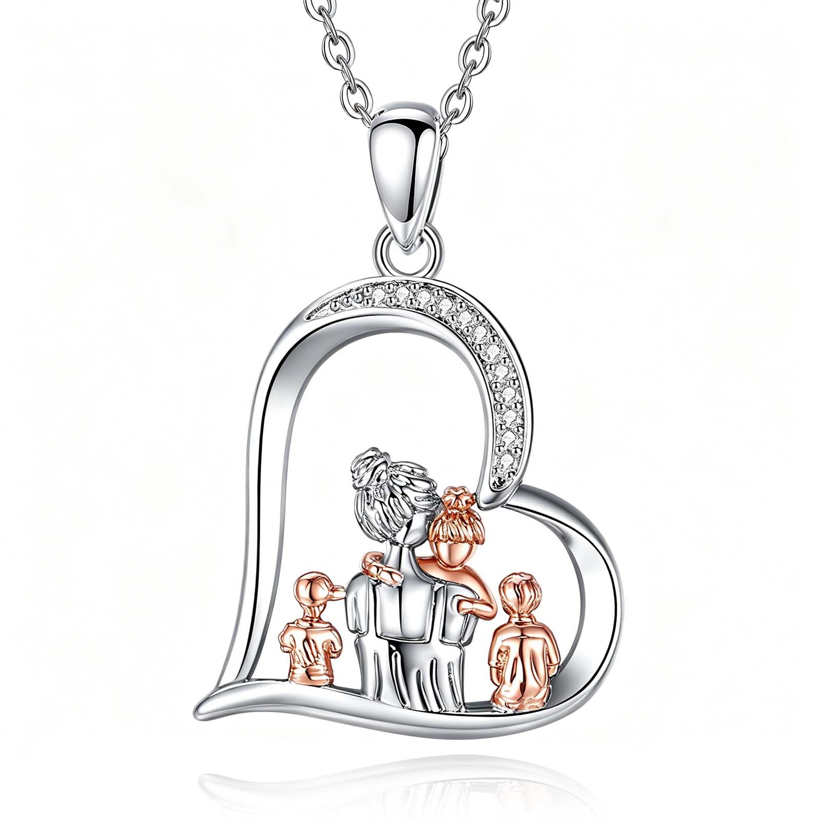 INFUSEU Regalo Mamma Collana, Mamma E Figlia Cuore Gioielli L'albero della vita Ciondolo Chiama Regalo Per La Festa Della Mammas