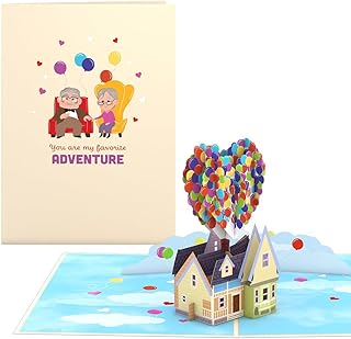 Lovepop Everyday Pop-Up Card for Her and Him - 3D Disney & Pixar Greeting Cards for Boys, Girls, Men, Women - My Favorite Adventure - 5" x 7" Up House Card - Blank Notecard & Envelope Included