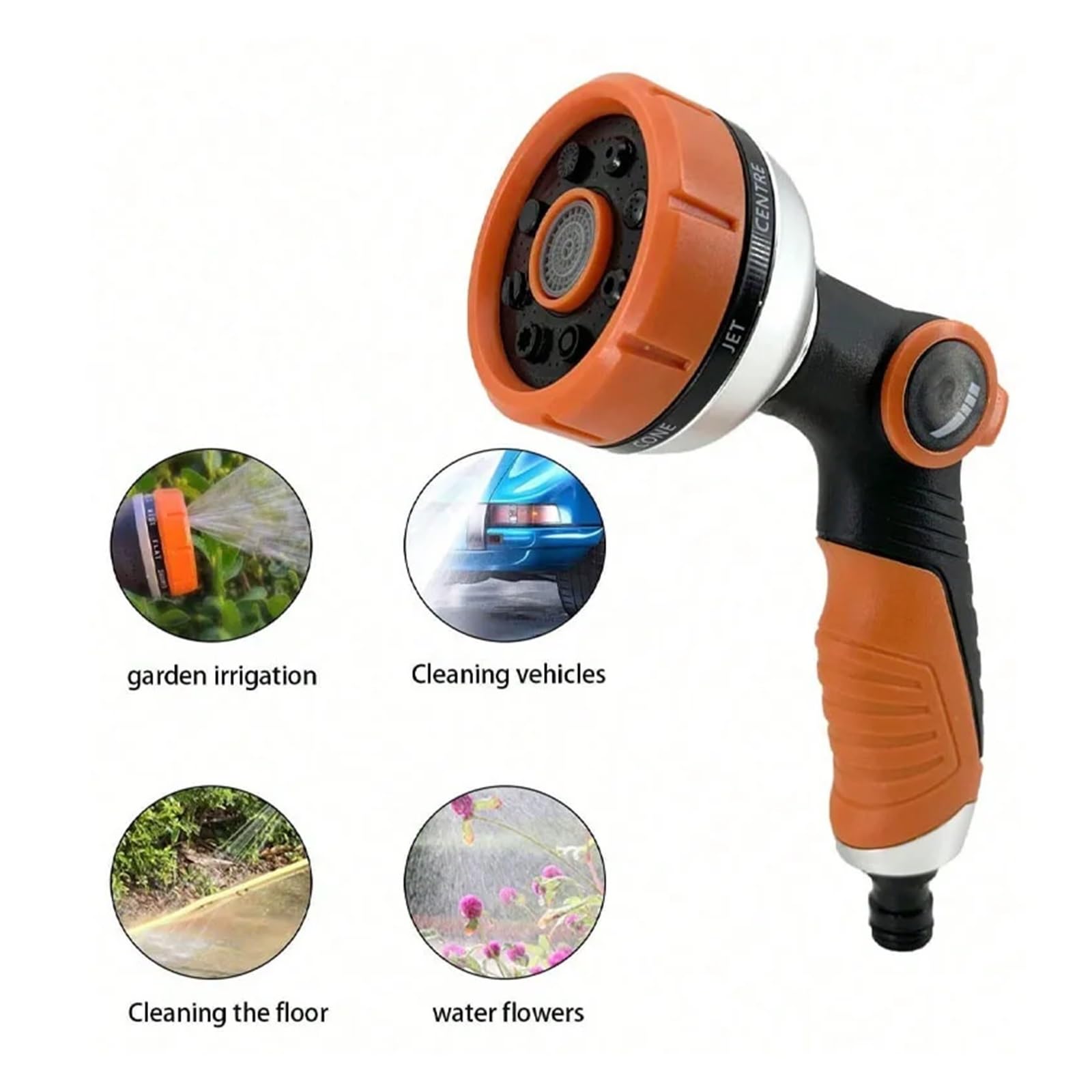 Juego de mangueras de jardín extensibles Manguera de alta presión de expansión de jardín, pistola de agua ajustable multifuncional, herramienta de riego de jardín(50ft)