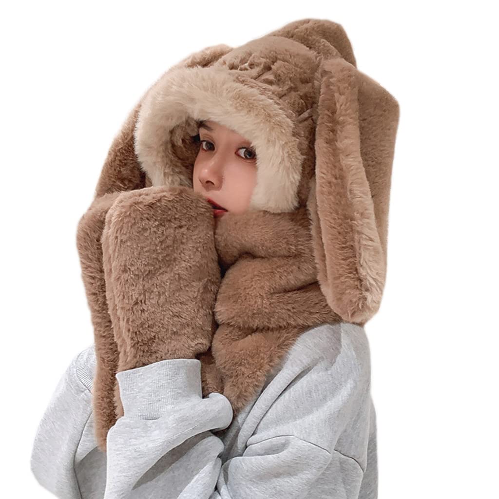 Conjunto 3 en 1 de gorro bufanda y guantes para mujer 8