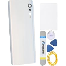 Aurora White Acrylic Glass Cover Housing Door Replacement Backs for LG Velvet Velvet 5G Including Rear Camera Glass Lens Pre-Install Adhesive and Installation Instruction Tool Kit