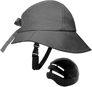 Bicycle Helmet Sun Hat | Wide Brim Riding Sun Protection Hat | Urban Commuter Bike Helmet - for Adults Outdoor Casual Leis...